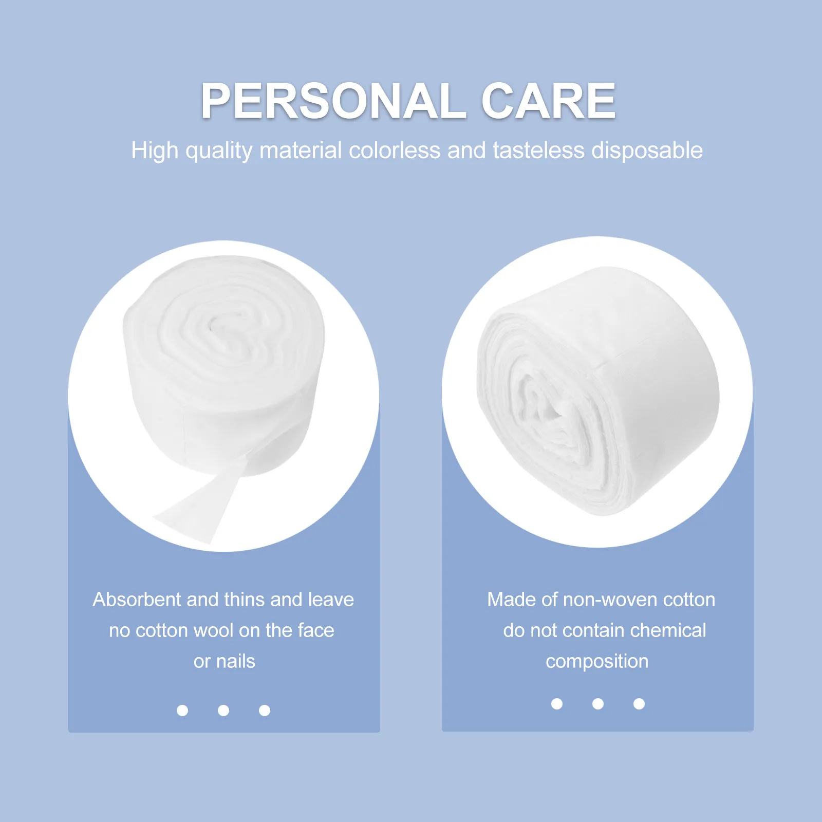 Soft Non-Woven Cotton Pads Makeup Remover Facial Cleansing Eye Lip Nail Polish Wipe Anti-Bacterial High-Temp Sterilized