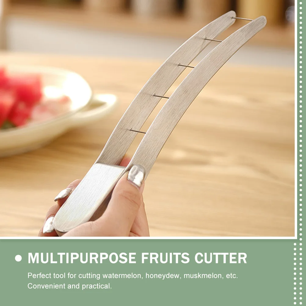 

1 set Watermelon Chunks Stainless Steel Fruit Cutting Tool Kitchen Gadgets Small Tools Multipurpose Slicer