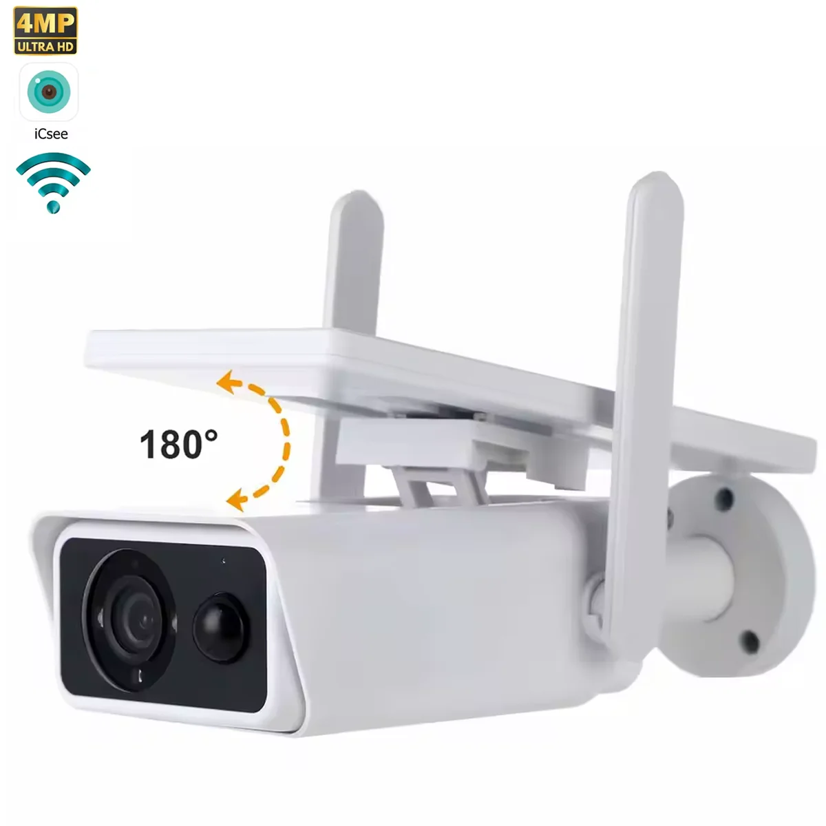 

icsee Solar Camera 365 - Day Surveillance 1080P Resolution Auto PIR Recording Infrared Night View Voice Intercom, Reliable WiFi