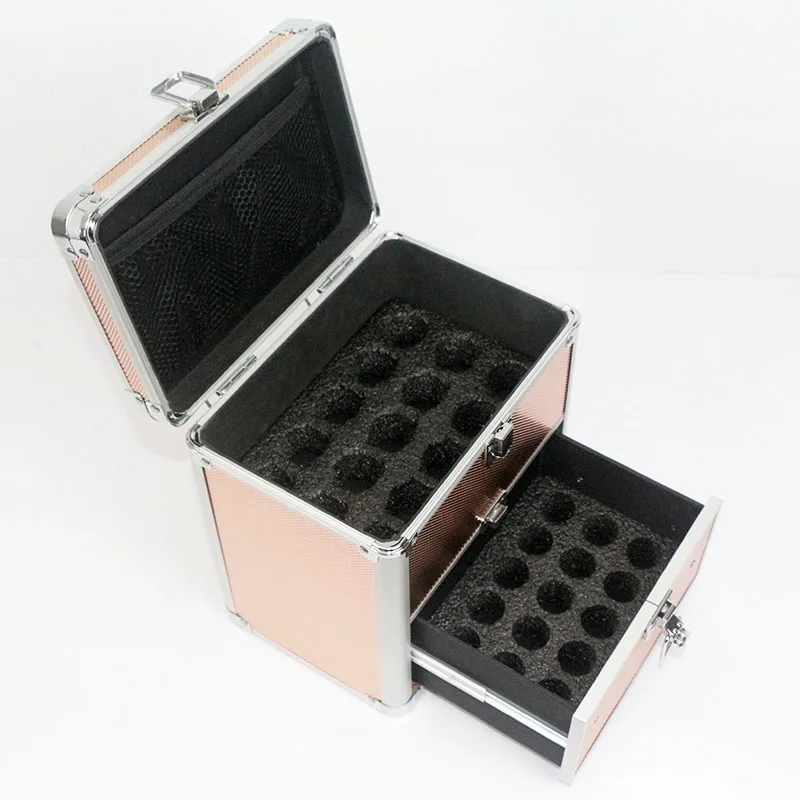GLADCASE  Aluminum Train Case Professional Cosmetic and Tool Storage Large Capacity Nail Art Box Multi-Functional Storage Case
