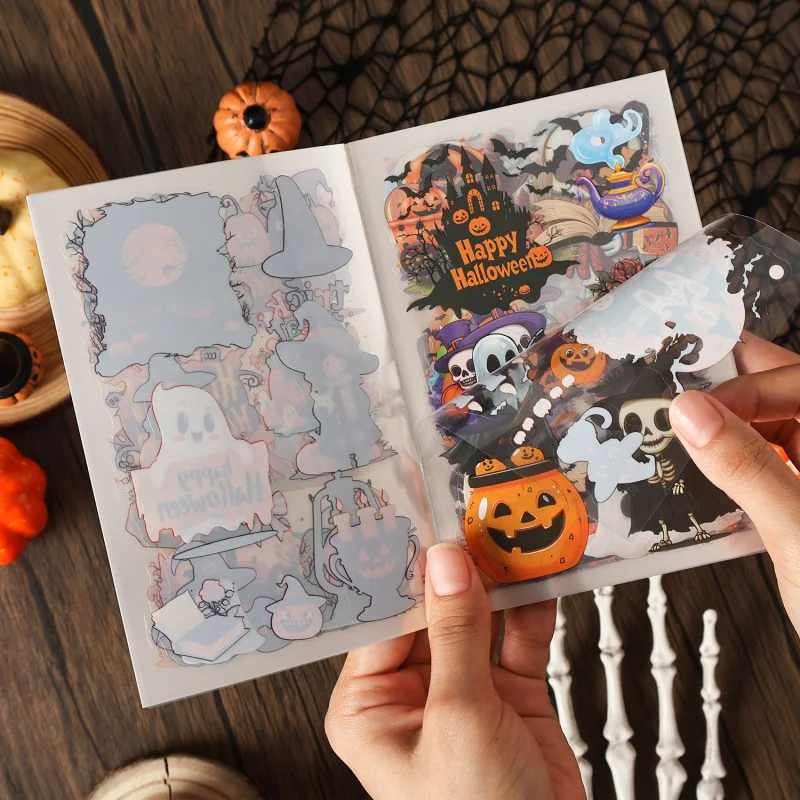 20 Stück Halloween-Schloss, kreativer Aufkleber, Planer, Aufkleber, Buch, Kreativität, dekorativer Klebstoff, DIY-Scrapbooking-Zubehör