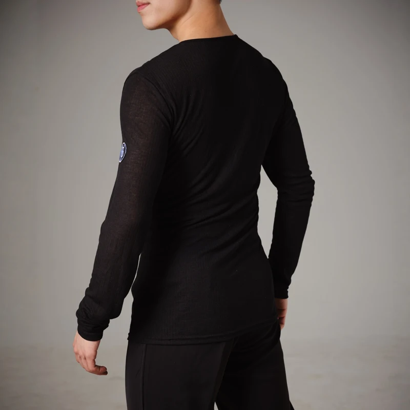 Schwarz Mesh Ballroom Dance Wettbewerb Tops Männer Modern Dance Top Erwachsene Rumba Samba Latin Dance Tops Praxis Tragen SL13583