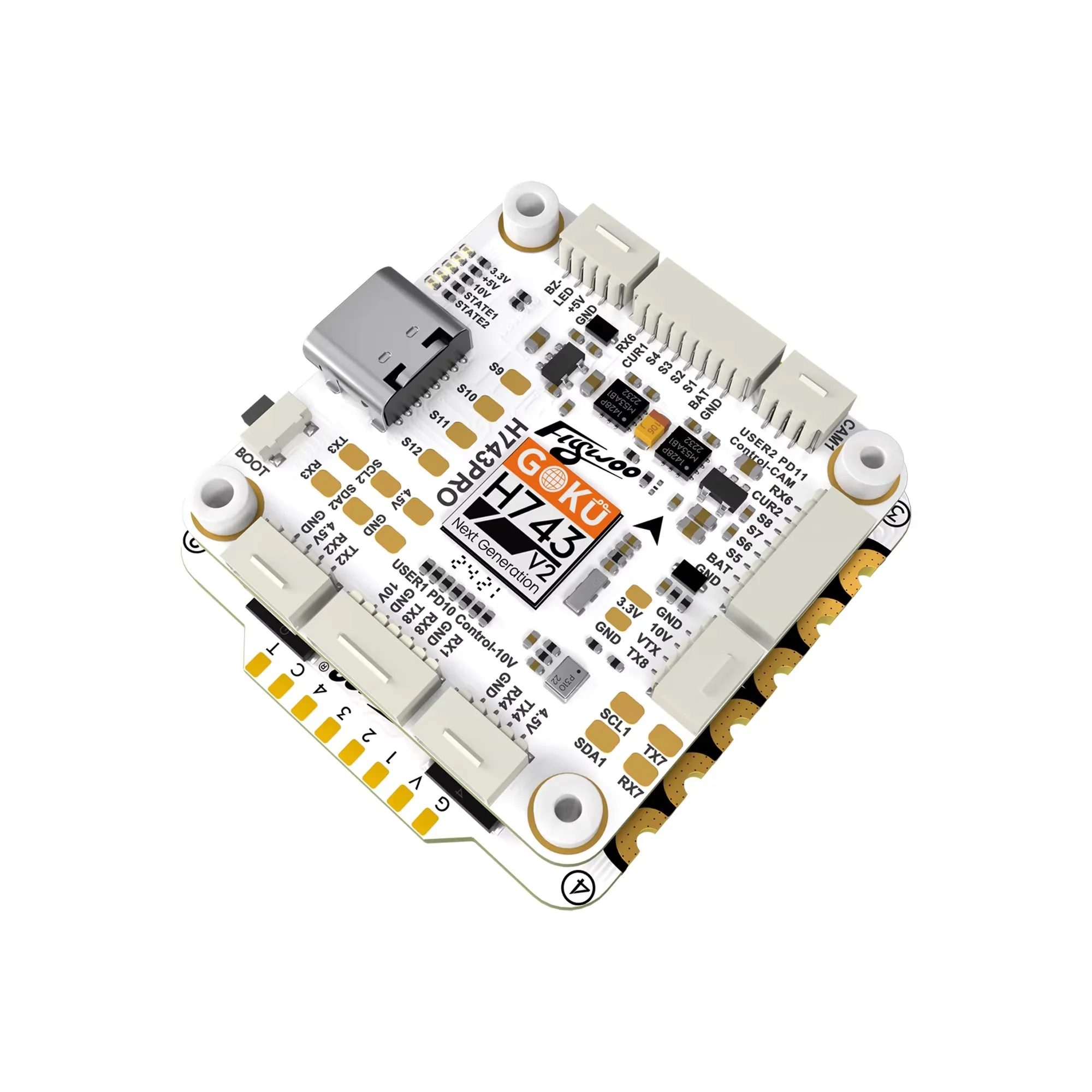 AeroPartsFlywoo Guo Ku GOKU H743 PRO 55A 32-bit Stack with 10V BEC for O4 AIR UNITPRO FPV X8