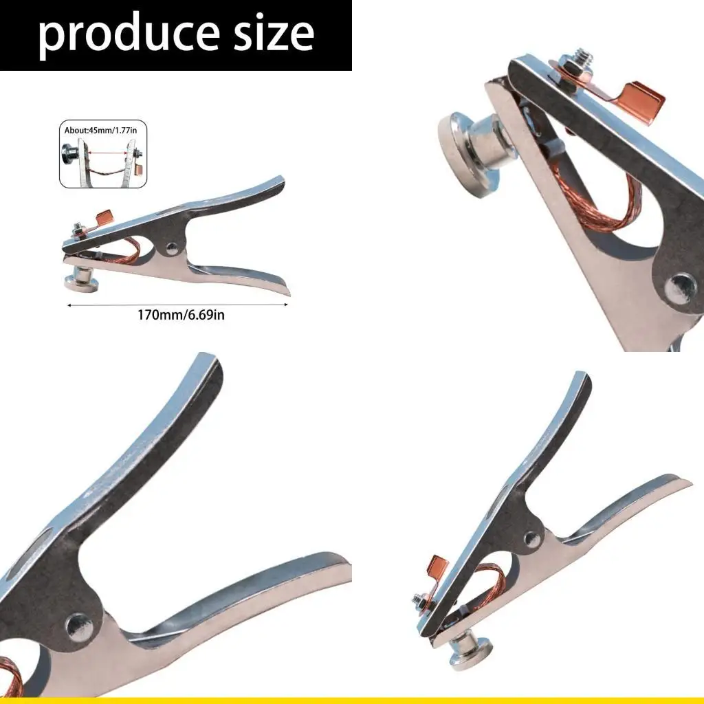 

SZCH Industrial Strength Grounding Clamp For Welders Nickel Plated Brass Construction Guarantees Long Lasting Performances
