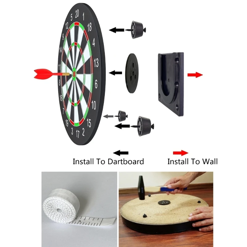 Dartboards Bracket for Hangings Includes Screws and Stabilisers Board Hangings Set, Dartboards Wall Mounting Holder