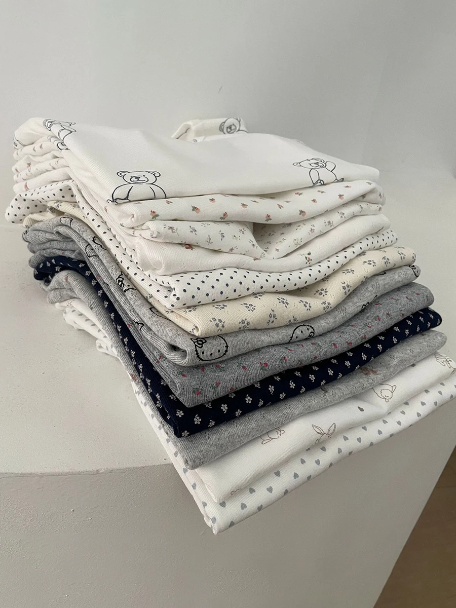 

Floral Eyelet Cotton Basic T-shirt Woman Summer Round Neck Short Sleeve Tee Shirts Female Sweet Cute All-match Tshirt Y2k Tops