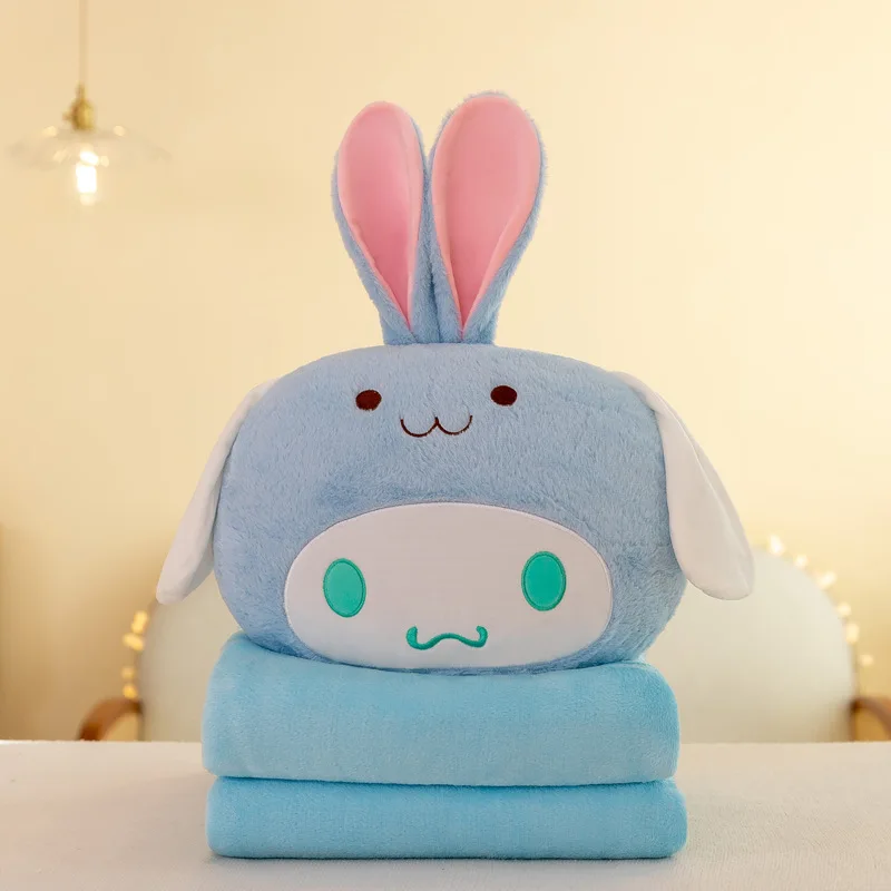 Kreskówkowa Poduszka Sanrio Lalka Kocyk do Drzemki Gruby Przenośny Kocyk Podróżny Narzuta na Klimatyzację