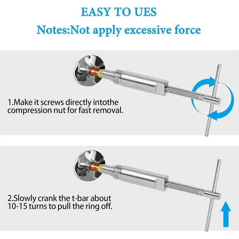 AFOURT-Compression Sleeve Puller& Remover For 1/2 Inch Compressor Fittings- Nut& Ferrule Removal Tool For Plumbing Projects