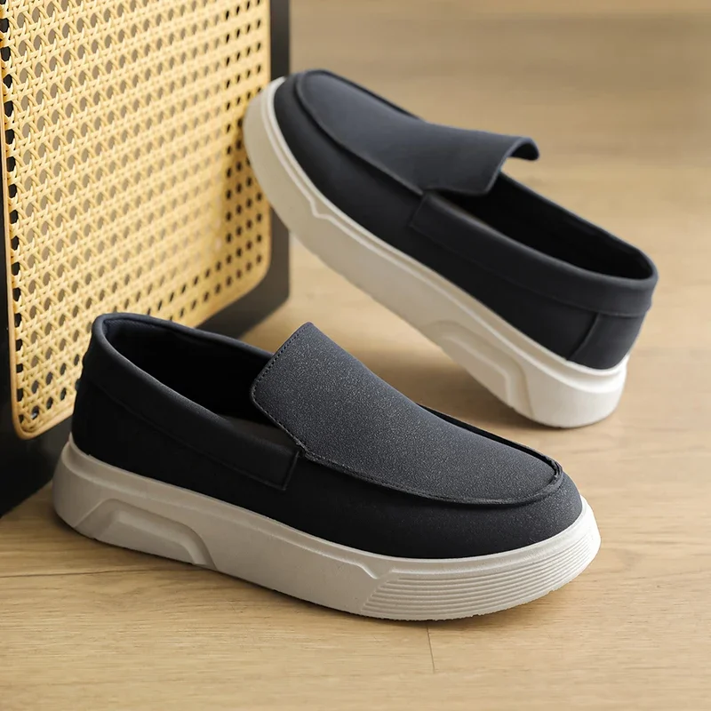 Mocasines de plataforma de verano para hombre, mocasines de talla grande 46, zapatos informales para hombre, zapatos planos cómodos y transpirables sin cordones para hombre