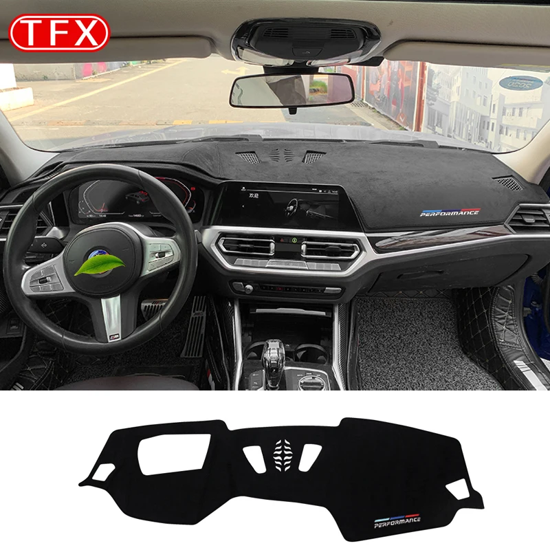 Flannel Dashboard Cover Mat For BMW 3 4 Series G20 G21 F30 F31 F32 F33 F34 2012-2022 Anti-slide Pad Dashmat Sun Shade Dash Cover