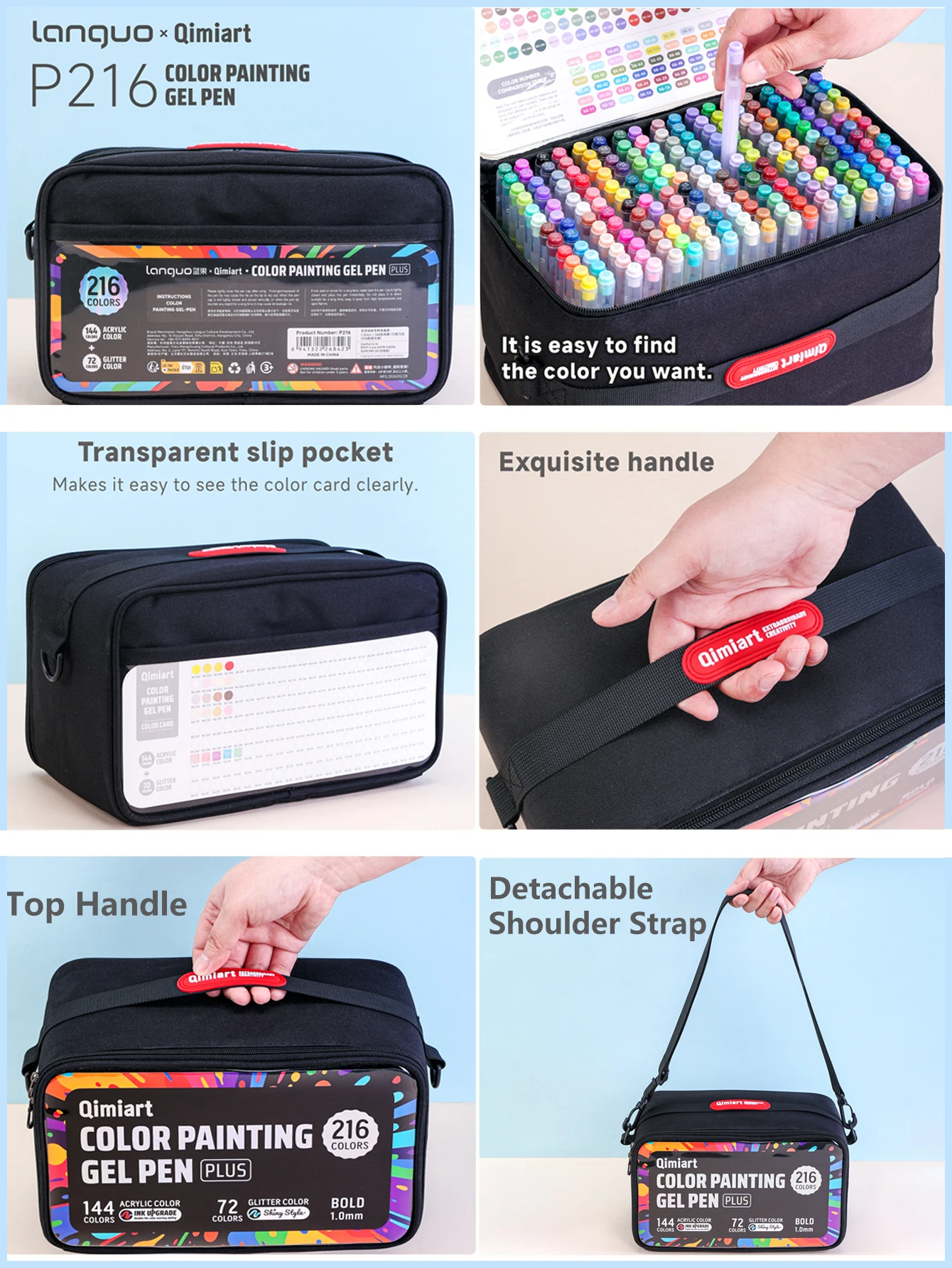 Languo 216-Color Acrylic & Gli - đánh giá và giá Gel Ink Pen Set