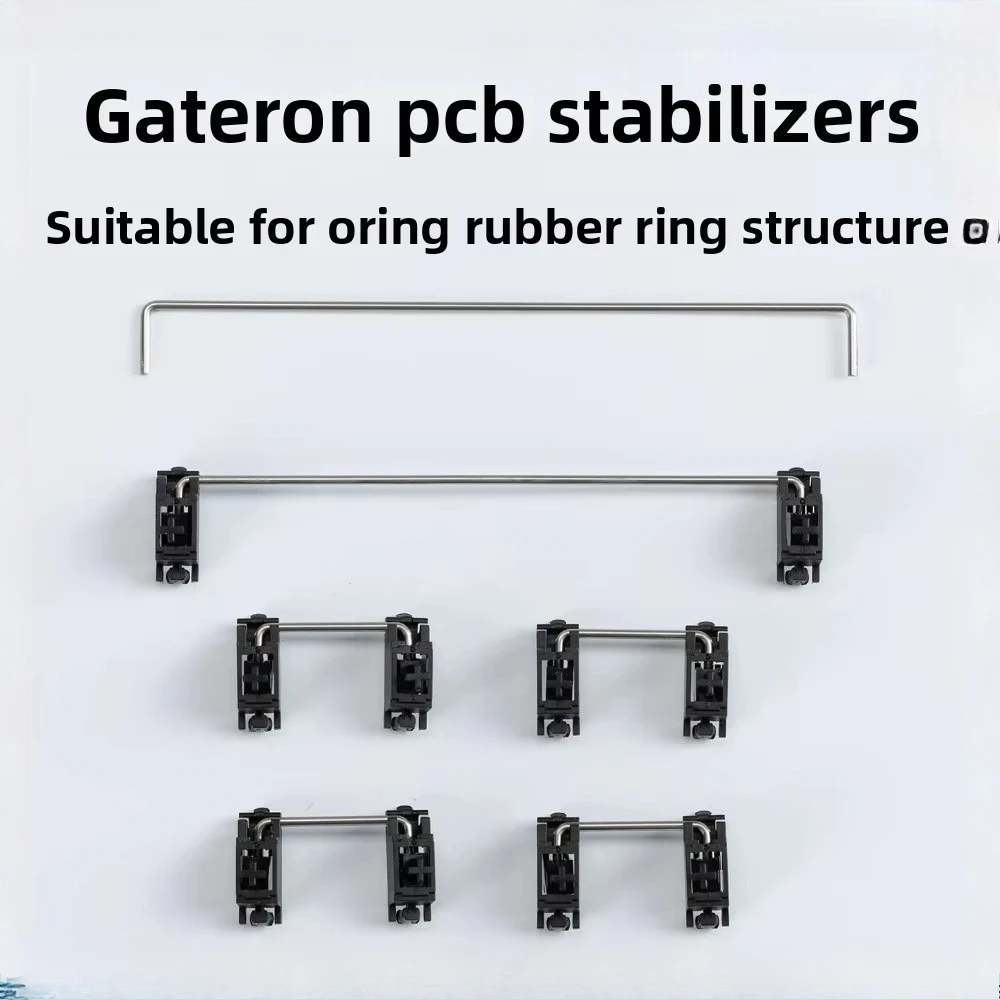 Gateron PCB Stabilizer 2U 6.25U Customized 7U Steel Wire Snap-in O-ring Structure for 60% 80% Keyboard Replacement Accessories