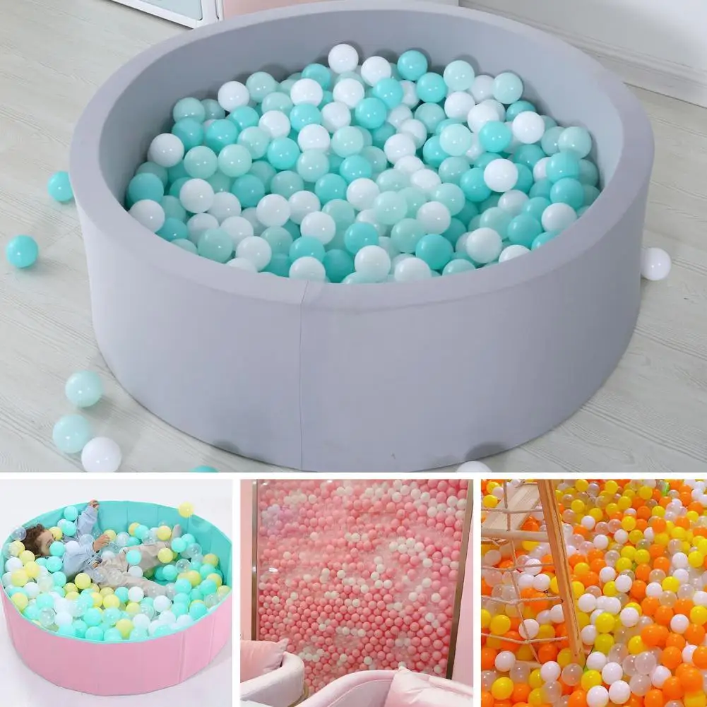 100Pcs Smooth Ball Pit Balls Thickened Eco-friendly Safe Kindergarten Toy Bite-resistant Hand-on Ability PE Material Pit Balls