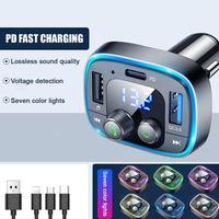 Car Charger Multi-function Car Bluetooth MP3 Player Charge Fast Adapter Dual Music Handsfree Disk U USB Bluetooth Charger C T1X2