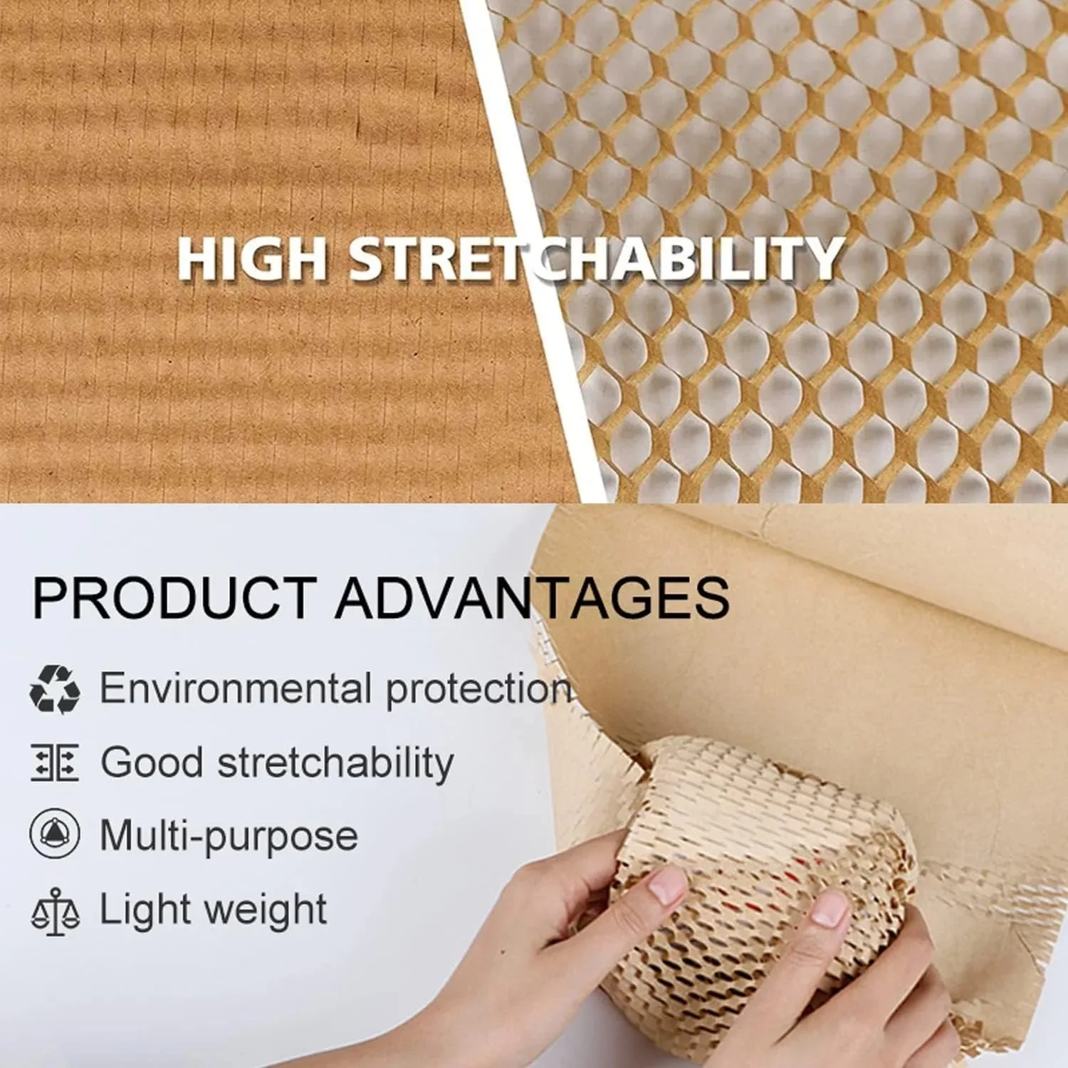 30cm X 30m Honeycomb Packing Paper Substitute Alternative for Bubble Cushioning Wrap for Shipping Packaging Protective Roll