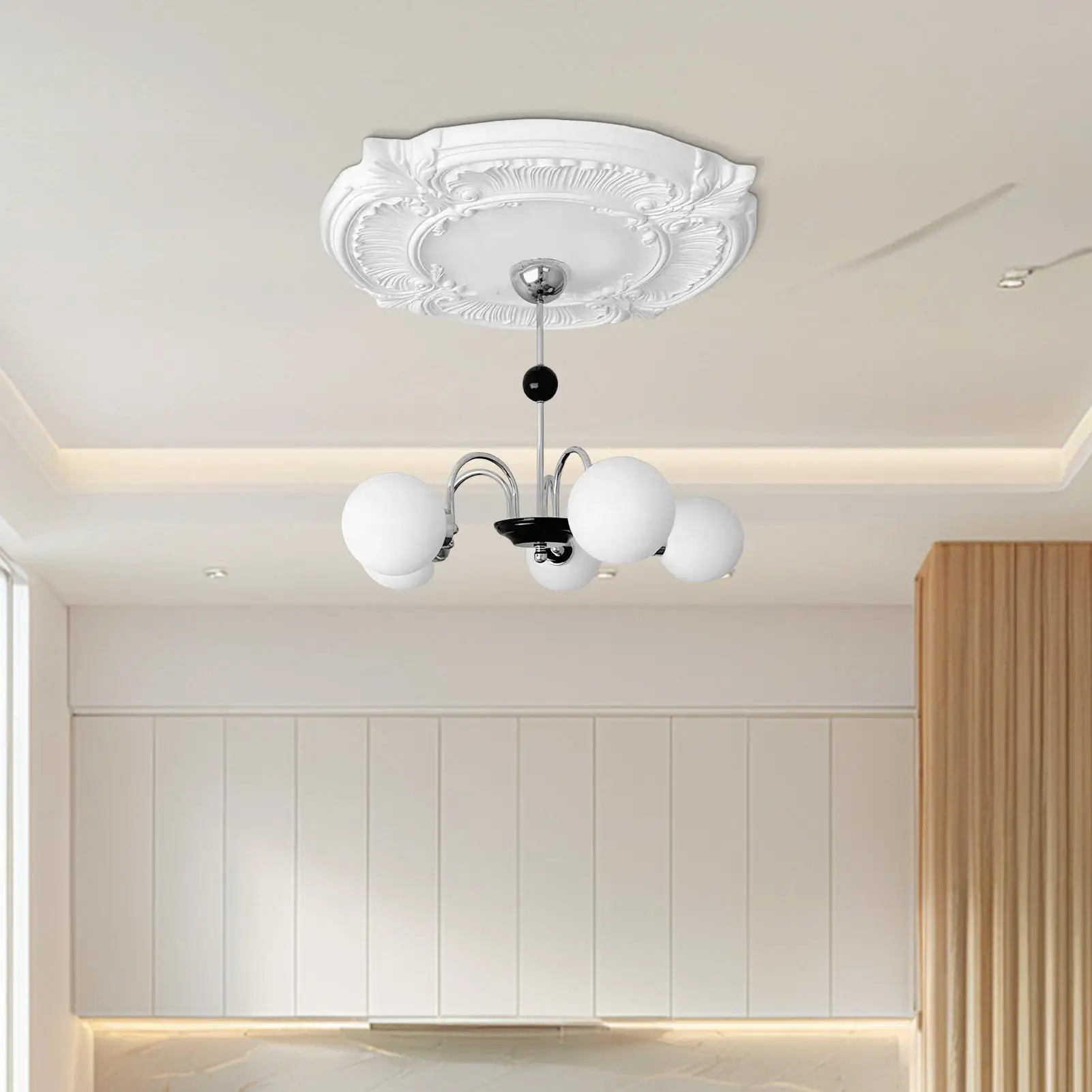 Split Ceiling Medallion Ceiling Fan Cover Split Plate Tight Fit Lamp Shade Trim For School Study Living Room Library Bedroom