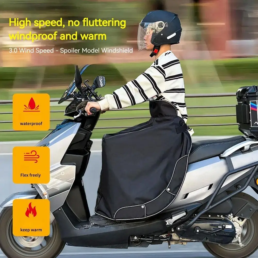 

Scooter Windshield Leg Warmer Cover Anti-Drift Windproof Waterproof Warm Thermal Pad for Motorcycle Electric Bike Winter Riding