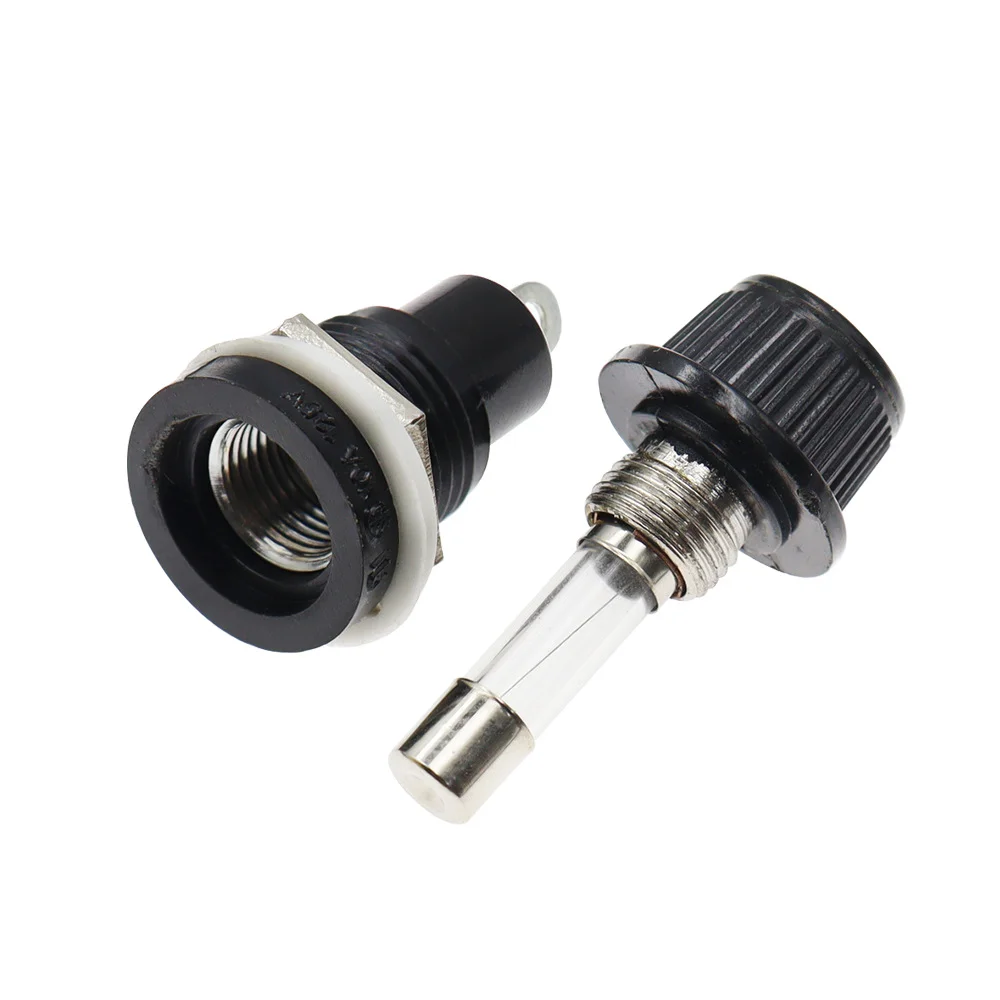 5 PCS Screw Cap Panel Mount  5*20mm Glass Fuse Holder R3-12