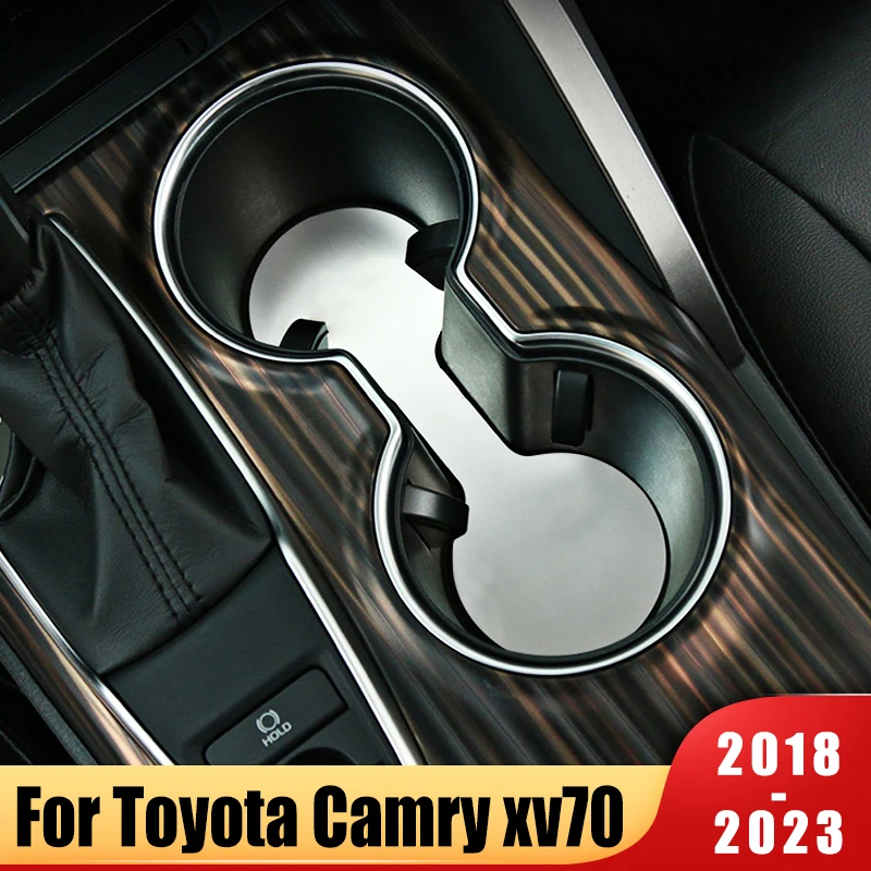 

For Toyota Camry 2018 2019 2020 2021 2022 2023 XV70 Stainless Car Water Cup Bottle Holder Coaster Anti-slip Pad Mat Accessories