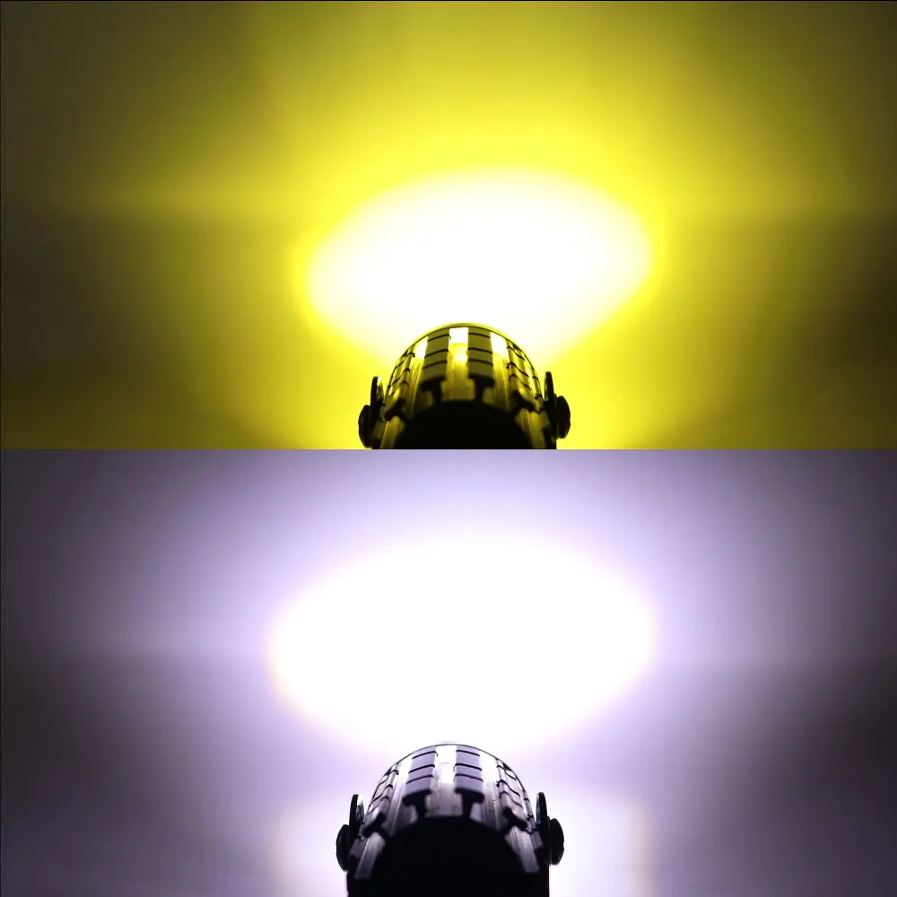1Pcs Motorcycle Mini Spotlight Dual Color Driving Light ATV Scooter Motorbike Auxiliary Lamp LED Projector Lens Fog Light Access image 5