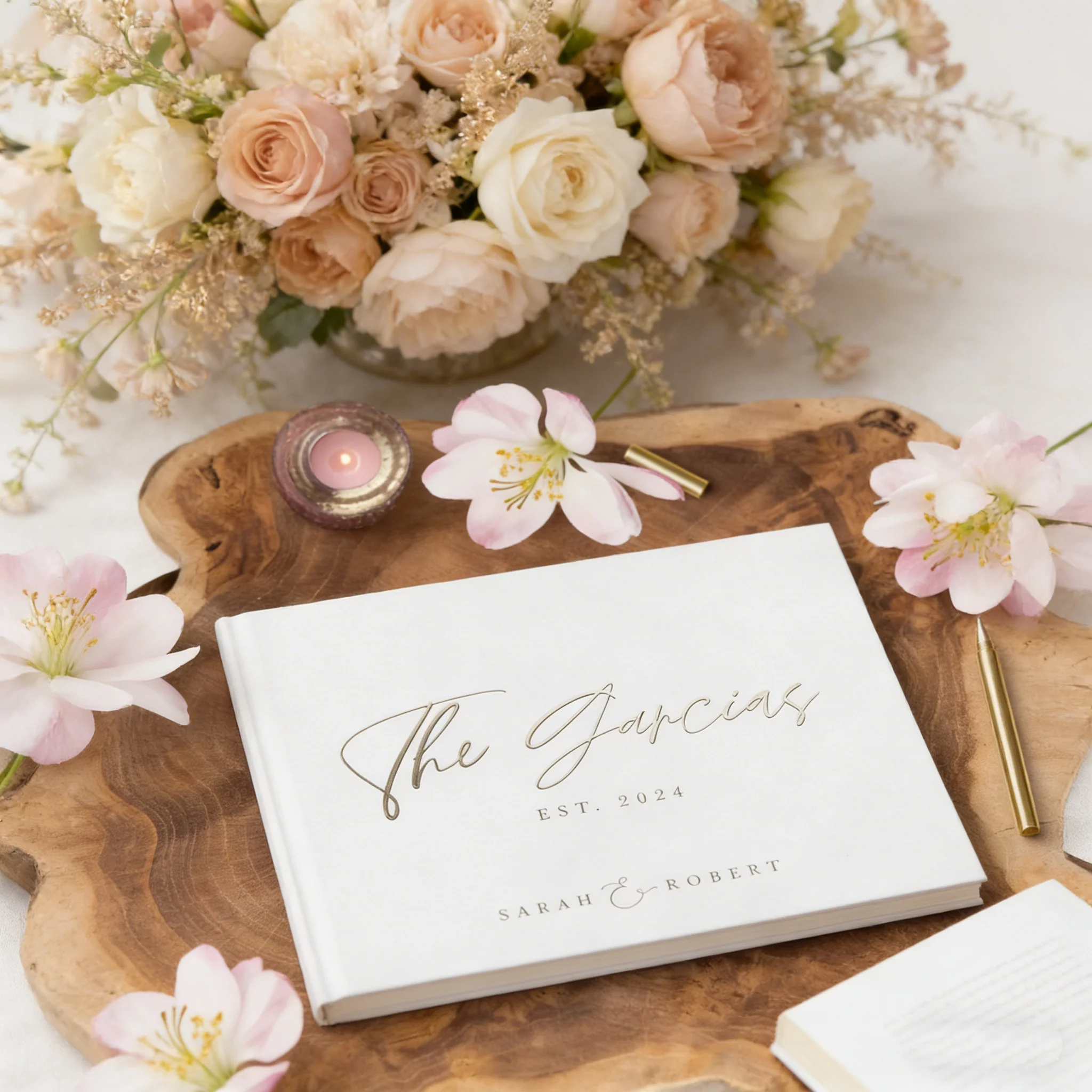 personalized-custom-white-wedding-guest-book-modern-hardcover-minimalist-wedding-photo-album