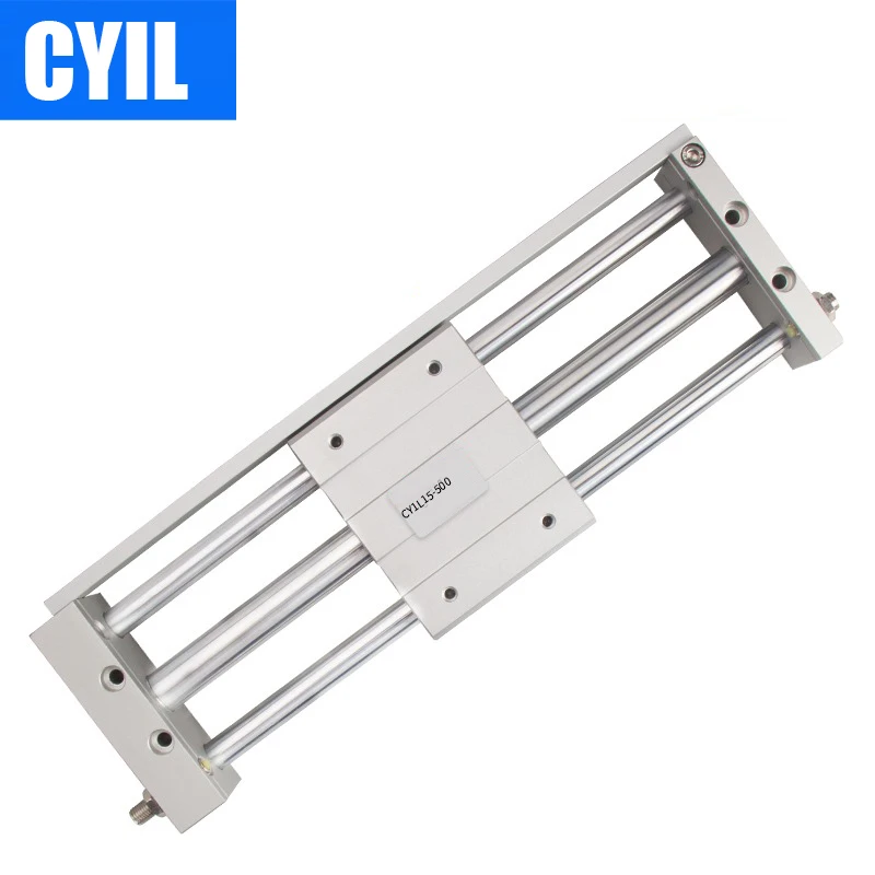 CY1L10/15/20/25/32/40-50X100X150 Magnetic Couple With Guide Rail Rodless Air Pneumatic Cylinders Piston CY1L Bore 6/10/15/25/32