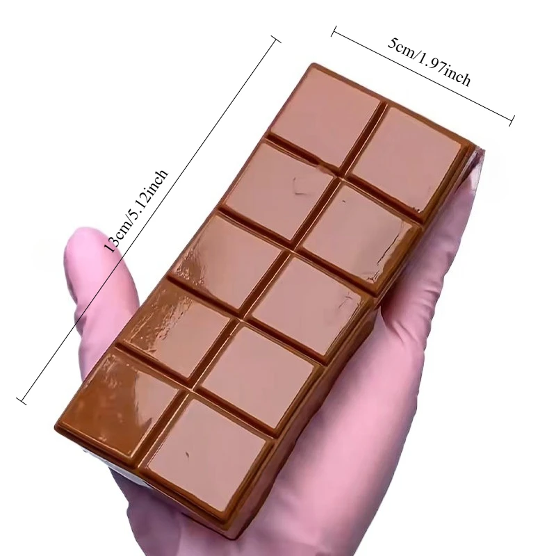 스퀴시 초콜릿 바 스퀴즈 장난감 슬로우 라이징 화이트 초콜릿 바 끈적한 장난감 모형 음식 스트레스 해소 손 휴식 선물