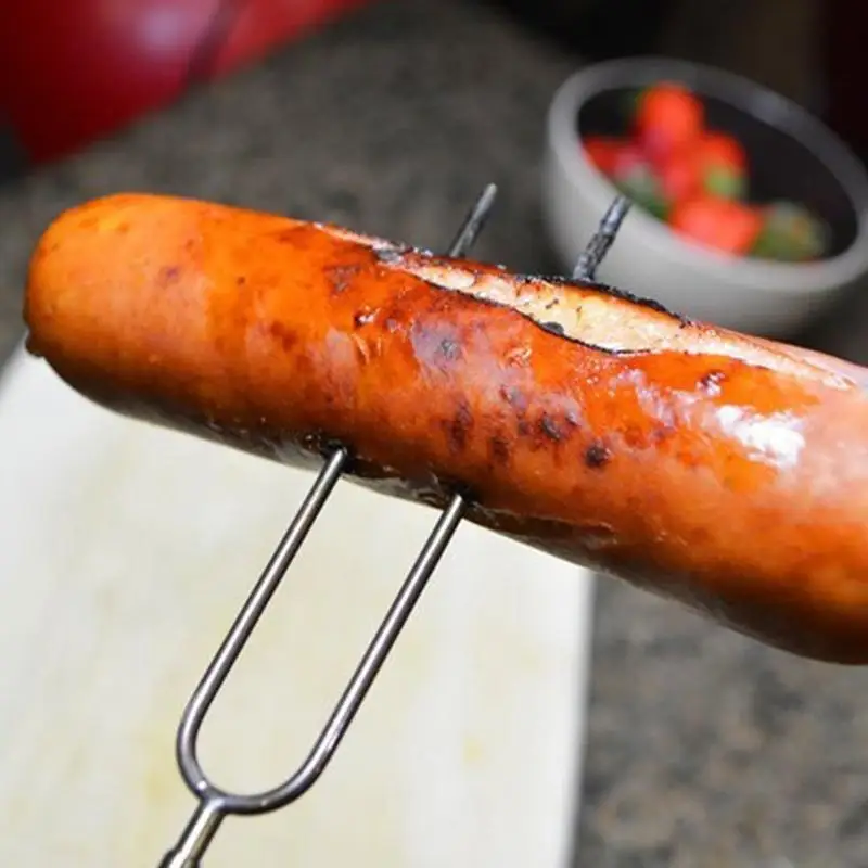 Telescopic BBQ Fork Marshmallow Roasting Sticks 1pcs Skewers for Barbecue Hot Dog Camping Picnic Outdoor Cooking