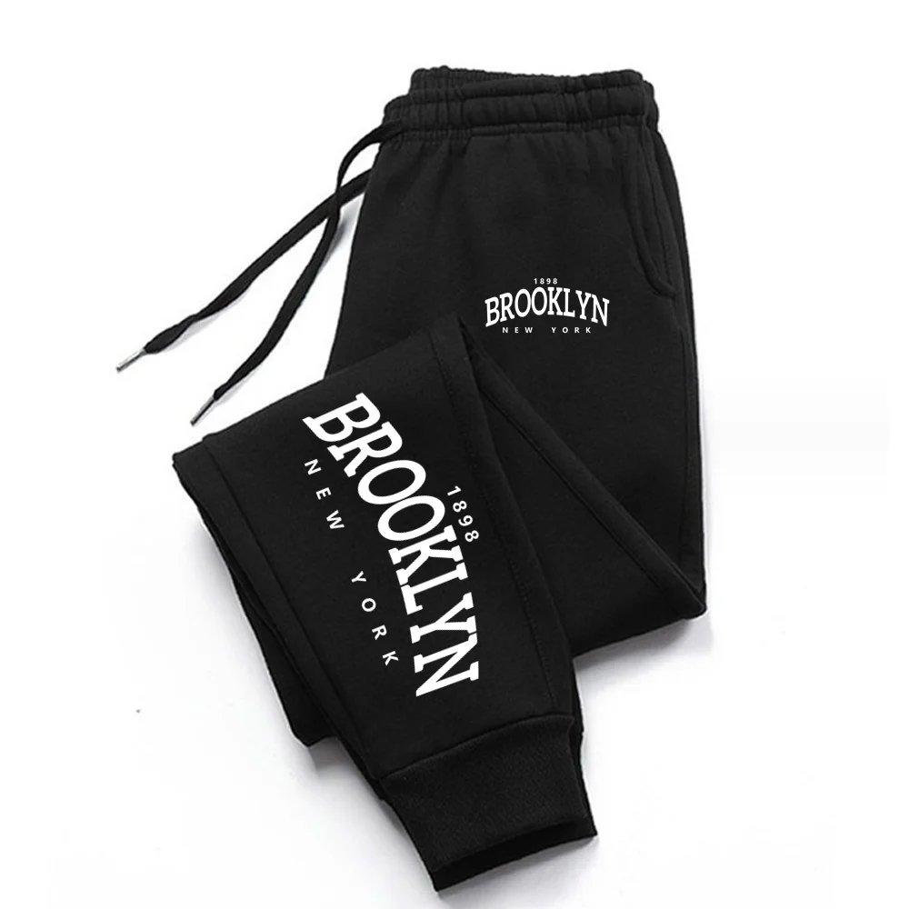 New Running Pants Sweatpants Printed Daily Winter Fleece Jogging Bottoms Outdoor Basics Sports Trinning Casual all-match Pants