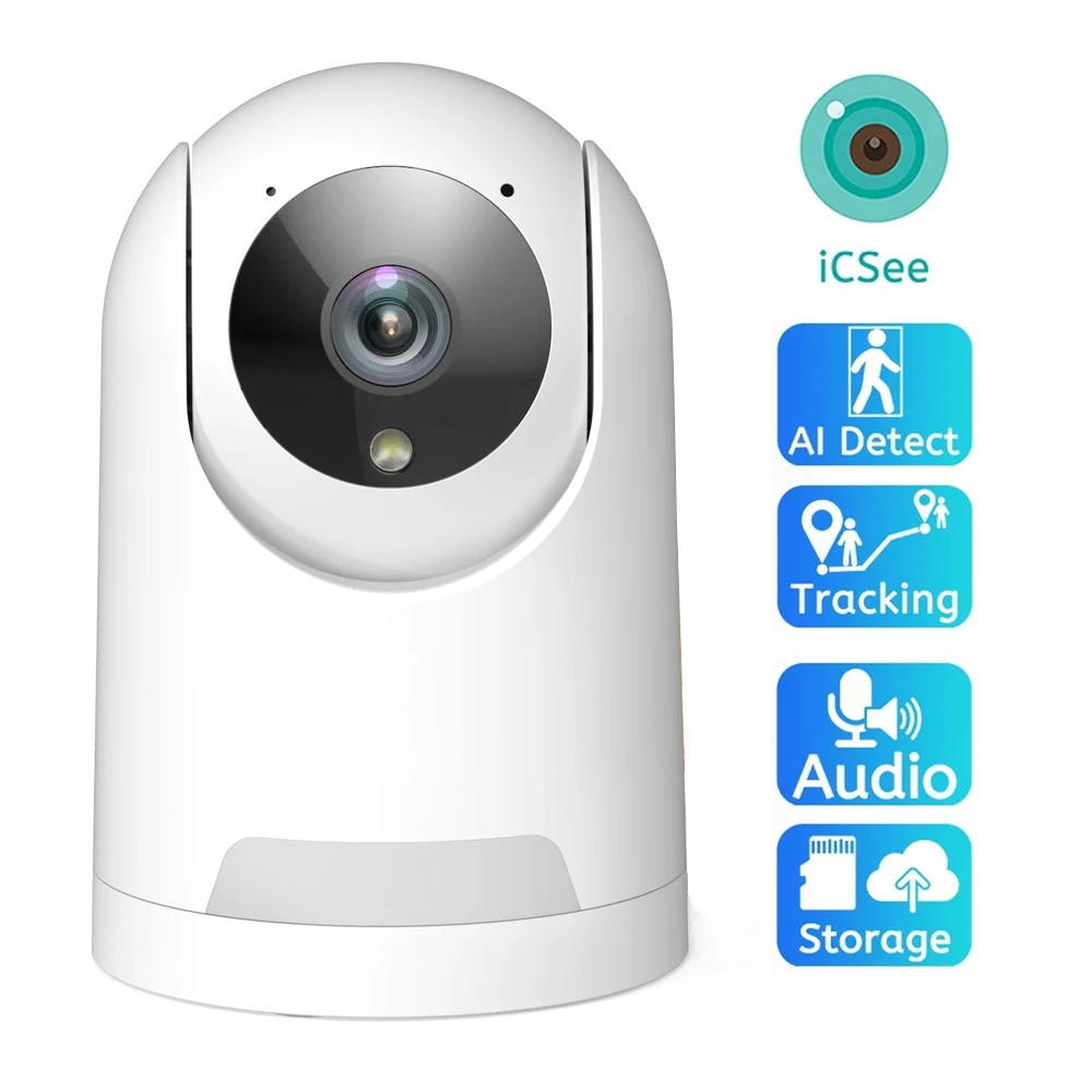 

iCSee 4MP 2K PTZ Camera WiFi Mini Home Security IP Camera 2MP Ai Detection Auto Tracking CCTV Surveillance Indoor Night Vision