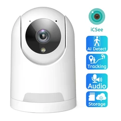 ICSee 4MP 2K kamera PTZ WiFi Mini bezpieczeństwo w domu kamera IP 2MP Ai z automatycznym śledzeniem monitoringu CCTV w pomieszczeniach noktowizor