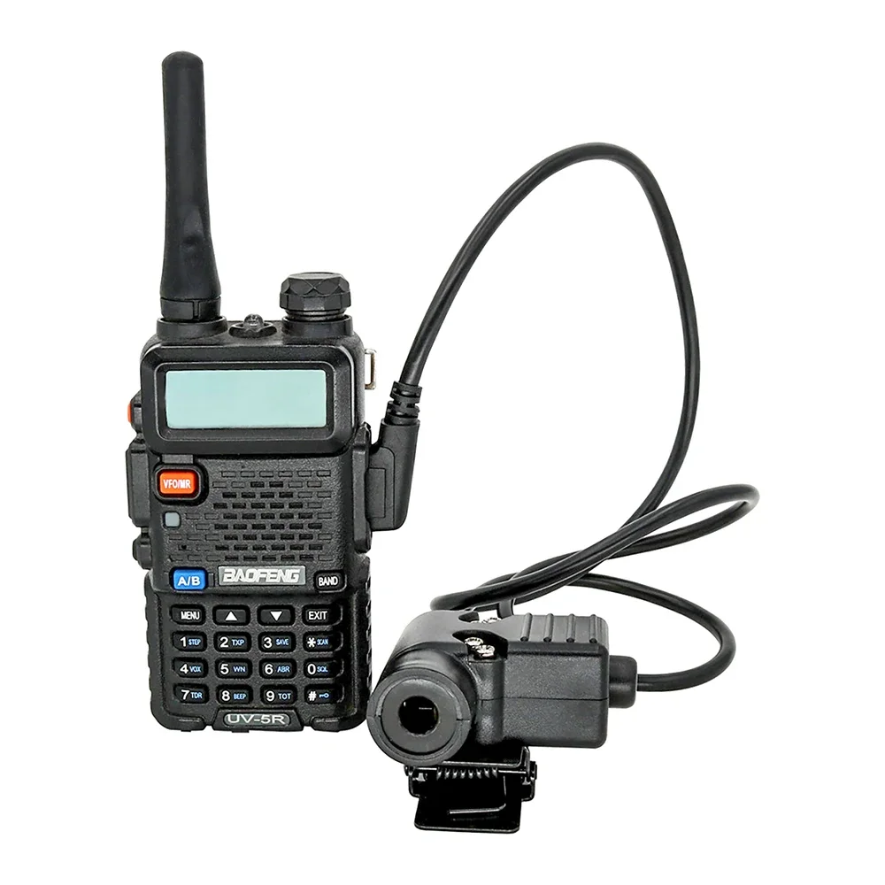 Taktischer U94 PTT Kenwood/Telefonstecker-Adapter für Peltor Comta/SordinTactical Headset Jagd und Schießen Baofeng UV-5R VU82 Radio