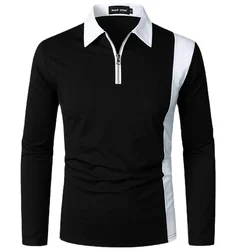 2023 New Trend Men's Fashion  Lapel Shirt Long Sleeve  Casual Sport T-shirt Tops  Men Clothing