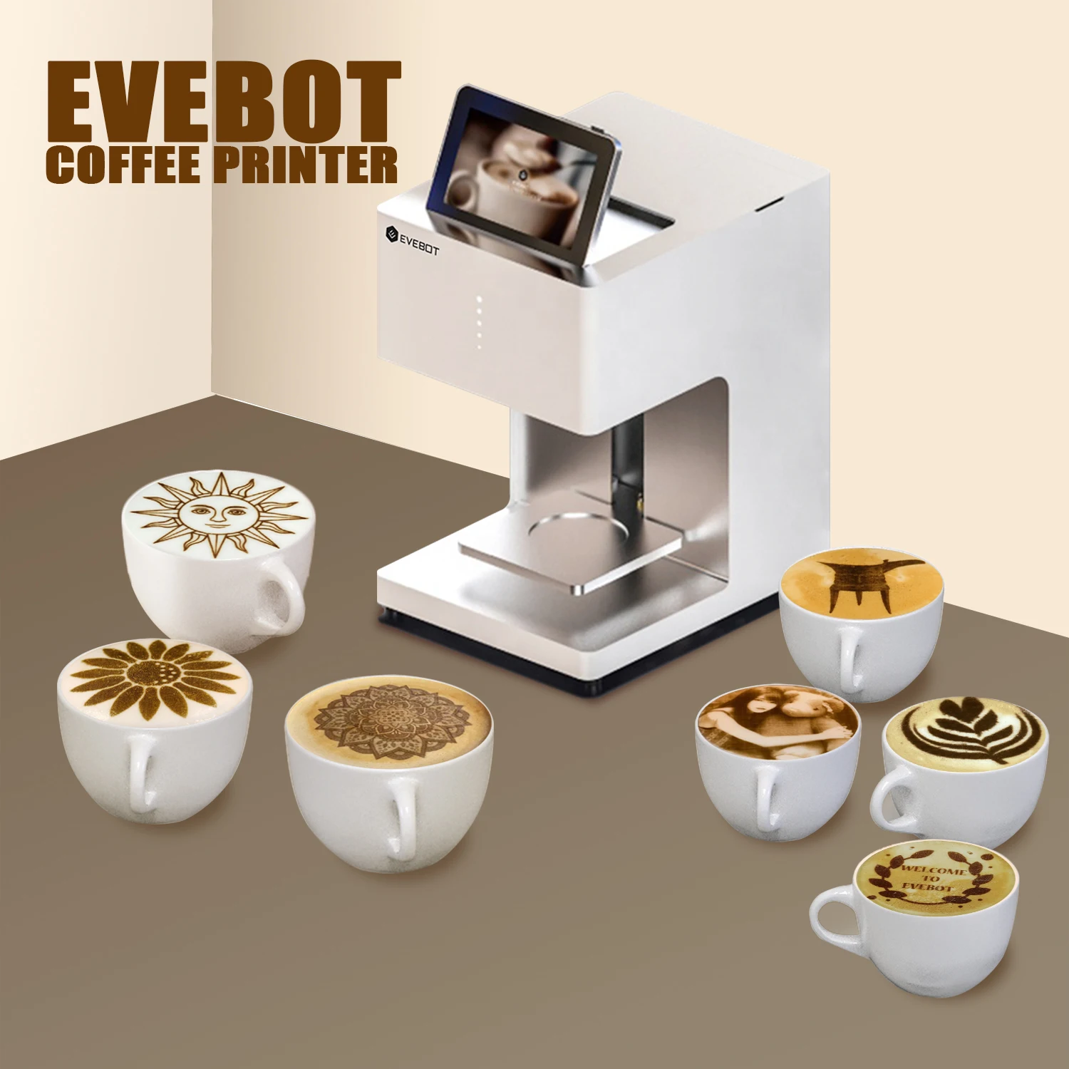 EVEBOT EB-Pro Coffee Latte Art Machine Kitchen Restaurant And Hotel Equipment Hotel Supplies Cafe Use Food Printer Coffee Art