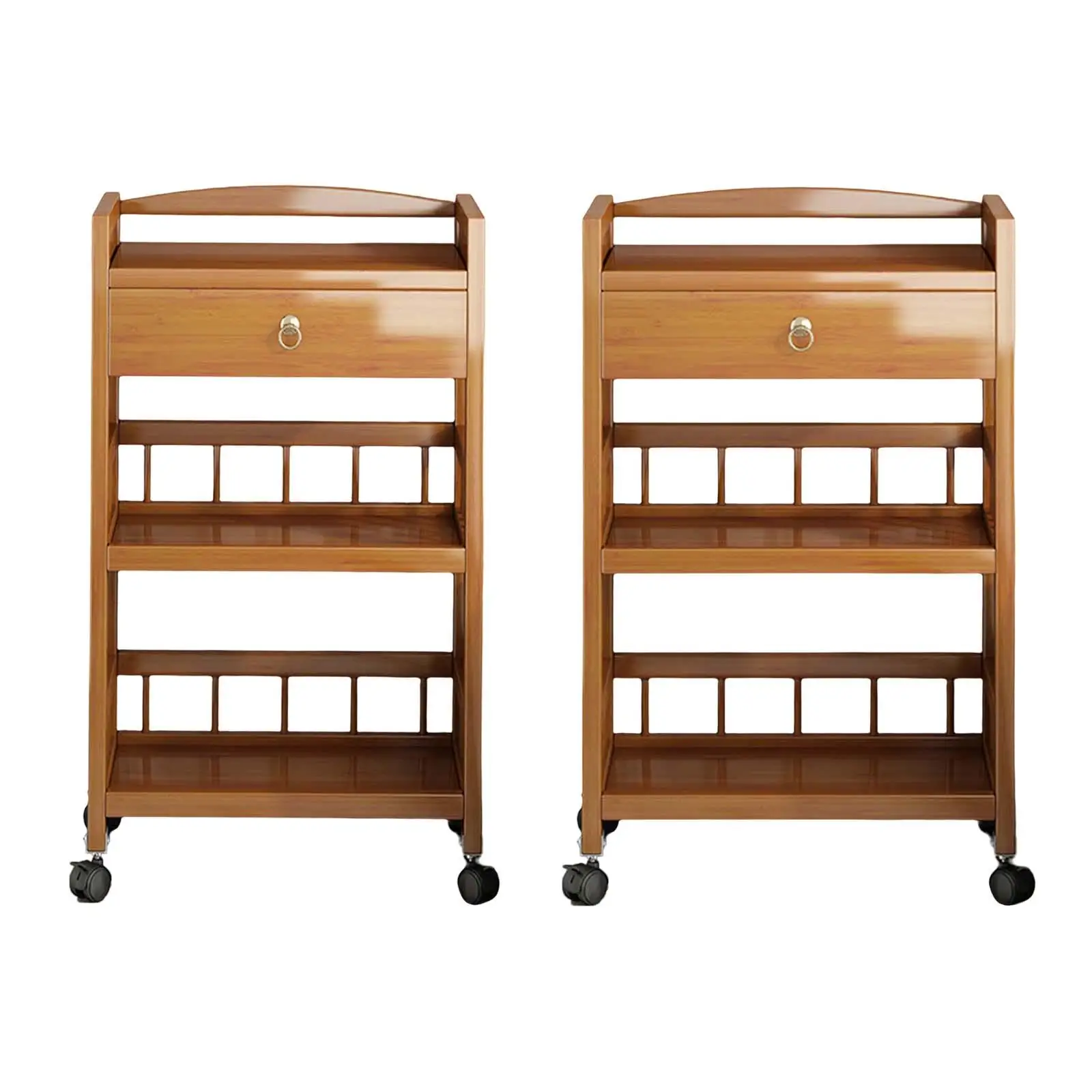 Mobile Tea Cart Trolley Rack New Chinese Mahjong Table Side Table Tea Side Cabinet Dining Side Cabinet Solid Wood Tea Table Tea