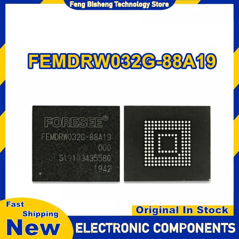FEMDRW032G-88A19 32GB flash memory eMMC 5.1 version font IC 0-10 New Original in Stock