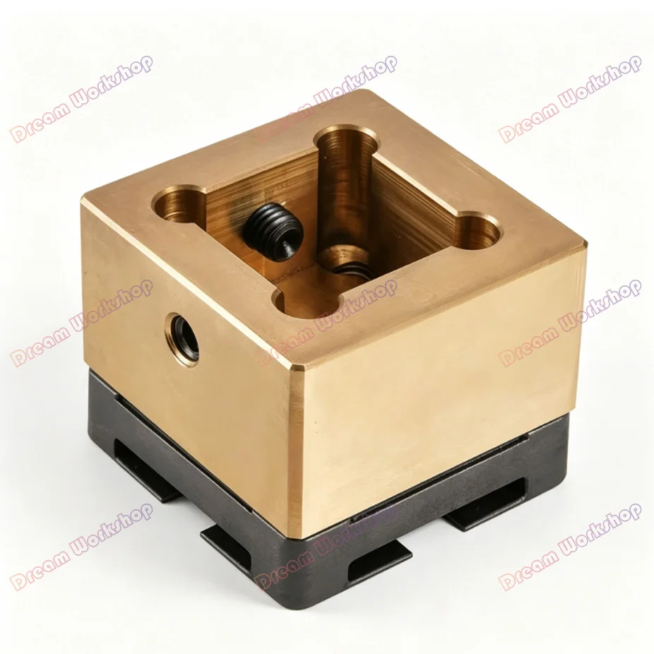 3R brass stainless steel fixture EDM spark machine electrode chuck clamping seat U-shaped groove square flat copper male base