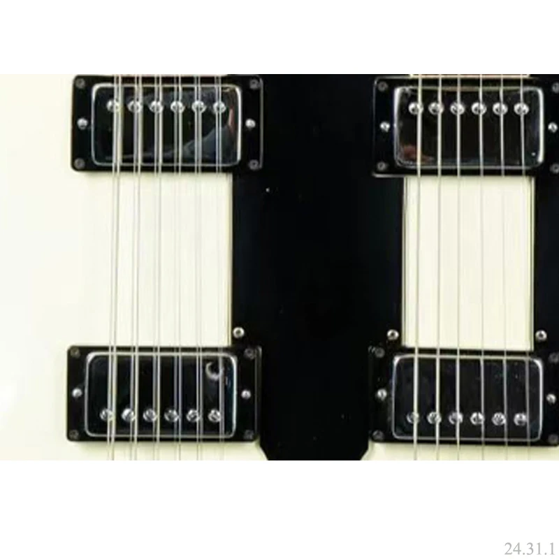clean white tone double-neck guitar, diverse color selections for option