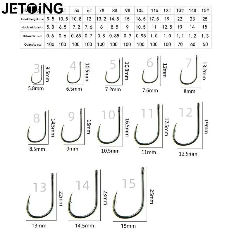 30/50/60/70/100pcs Fishing Hooks Iseama Circle Carp Eyed Fishing Hook Set Size 3-16# Ring Eye Japan Fishhooks Single Jig Hook