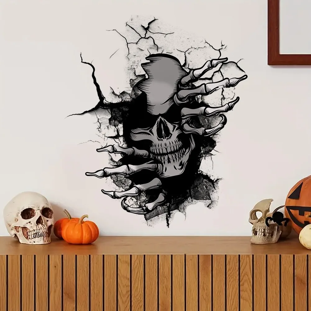Halloween Skeleton Wall Stickers Fun Home Decor for Living Room and Bedroom Decoration