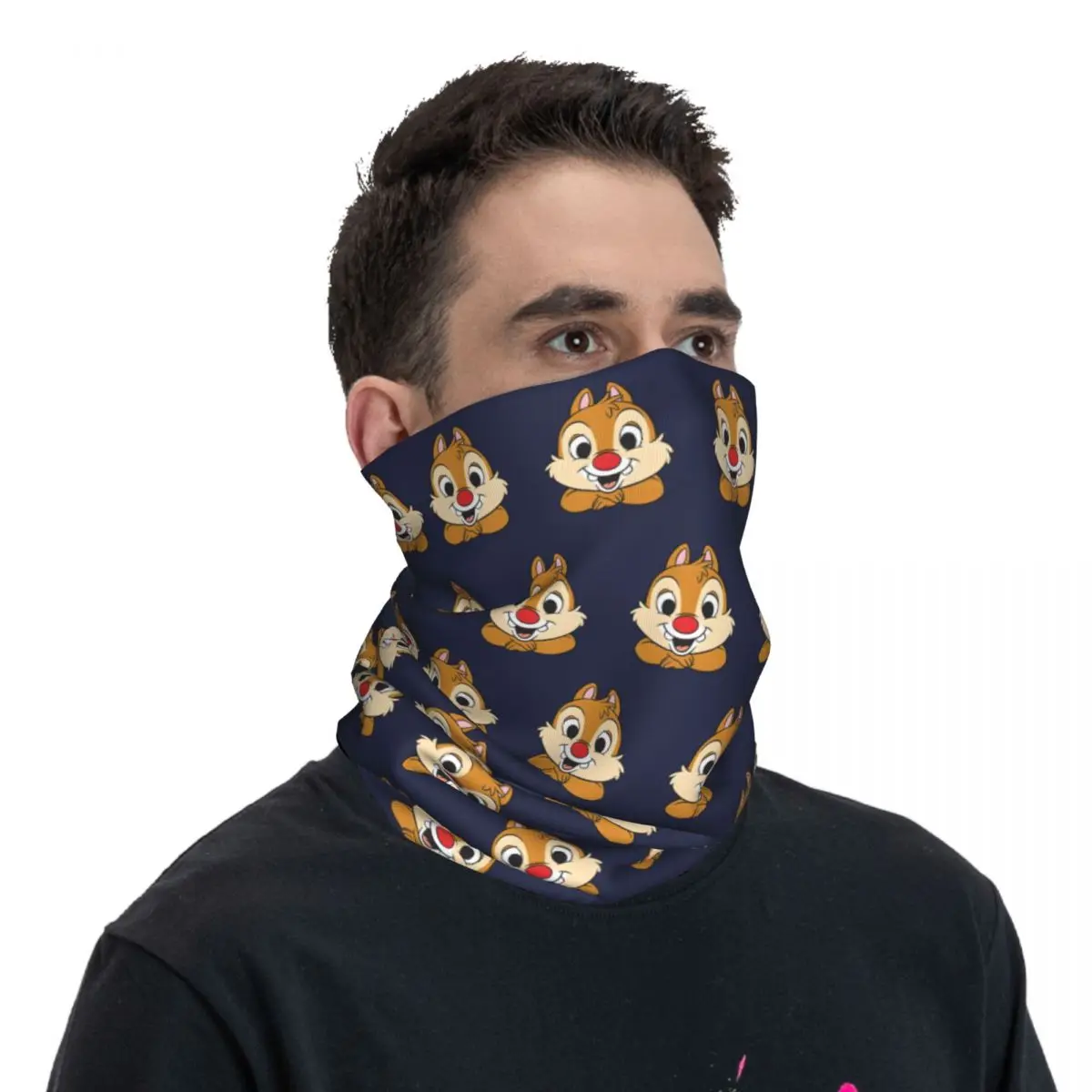 Dale Metal Print Bandana Nek Cover Motorclub Disney Chip 'N' Dale Gezicht Sjaal Wandelen Unisex Volwassen Hele Seizoen