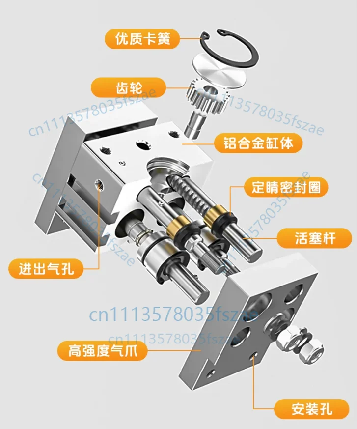 Accessories 1pcs wide parallel opening and closing large diameter finger clamp cylinder hft10-20s, hft10-30s, hft10-40s