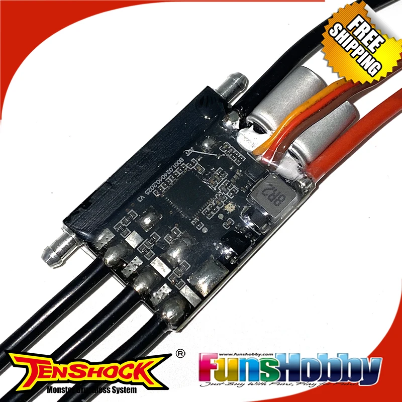 NEW Tenshock BX60 Pro/LITE Light version 60A ESC Marine Brushless Waterproof Electronic Speed Controller ESC WITH BEC