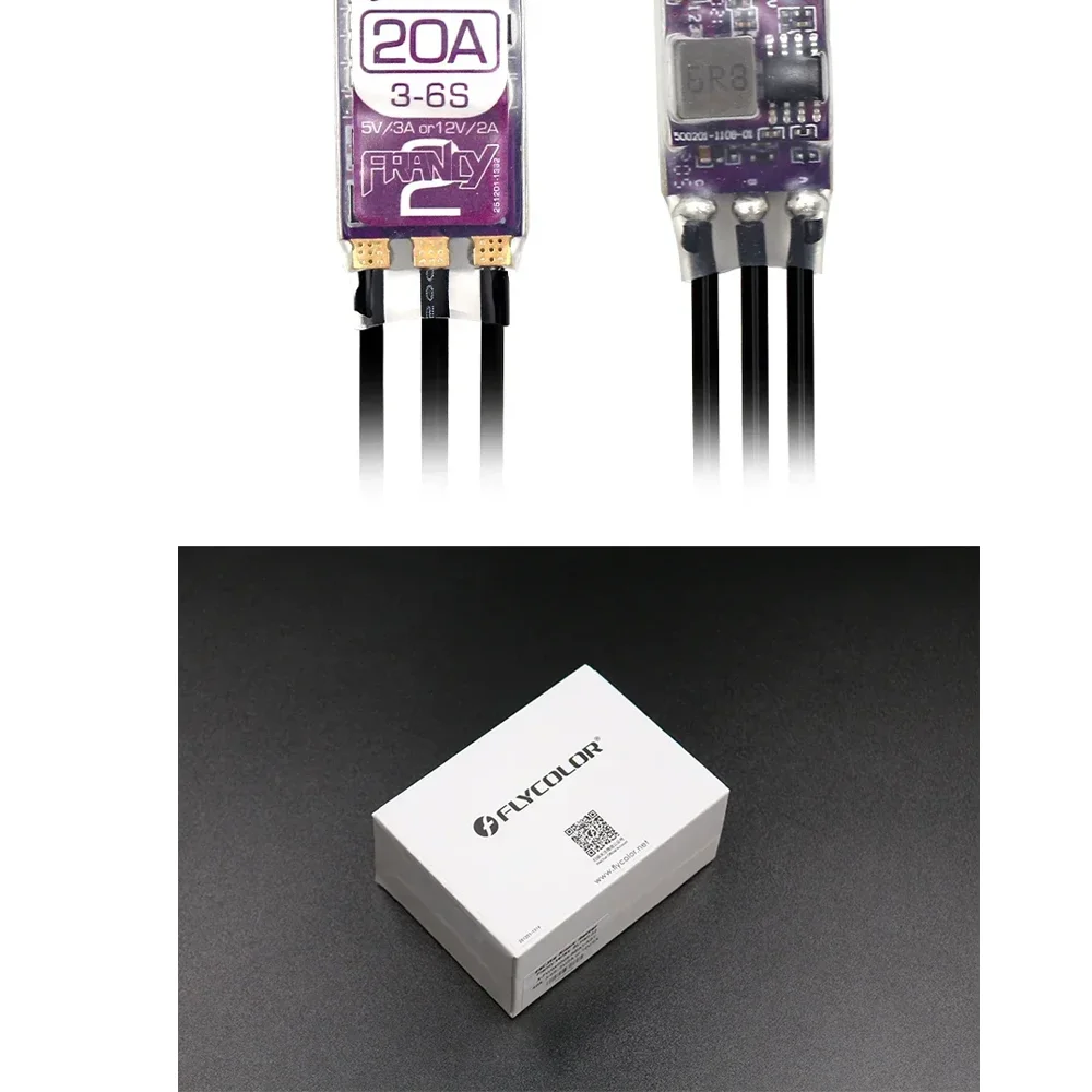 FLYCOLOR Francy 2 Brushless ESC 20A 30A 40A 50A BLHELI-32 BL32 3-6S Speed Controller 5V/3A 12V/2A for RC Plane Airplane Francy2