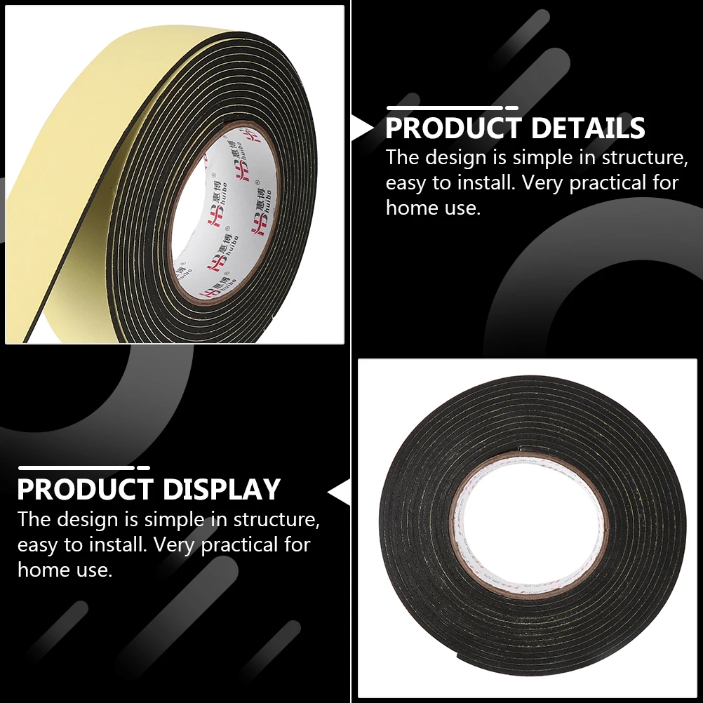 

8 Pcs Long Lasting EVA Foam Sealing Tape Strong Adhesive Window Seal Strip Windproof