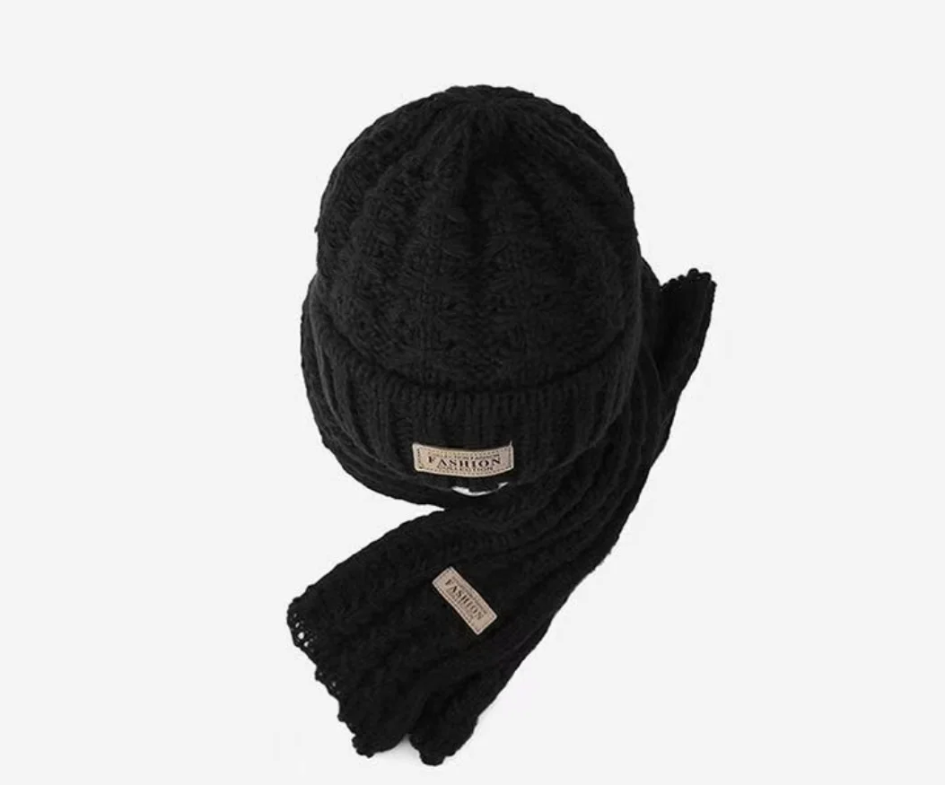 Women's Winter Hat Scarf Warm Integrated Knitted Wool Comfortable Windproof Elastic Fashion Ear Protection Multi functional