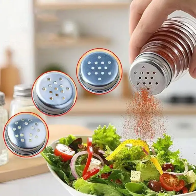 Kitchen Glass Spice Bottle Barbecue Seasoning Bottle With Lid Salt And Pepper Shaker Pepper Shaker Mini Seasoning Jar Set 2Pcs