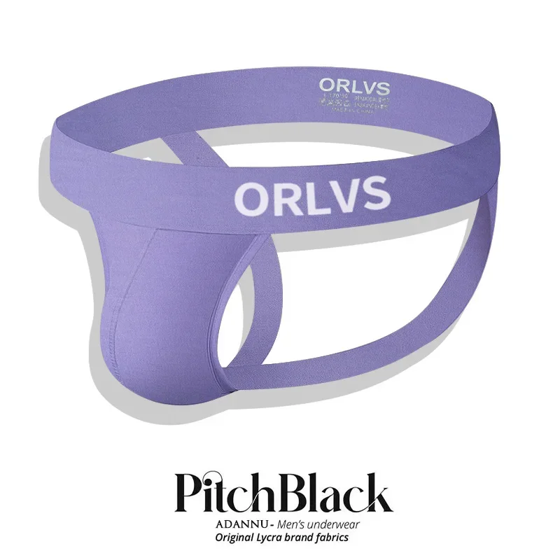ORLVS Brand Quick Dry Sexy Underwear Men Thong Jockstrap Men Lingerie G String Men Breathable Penis Suspensor Genital Underwear