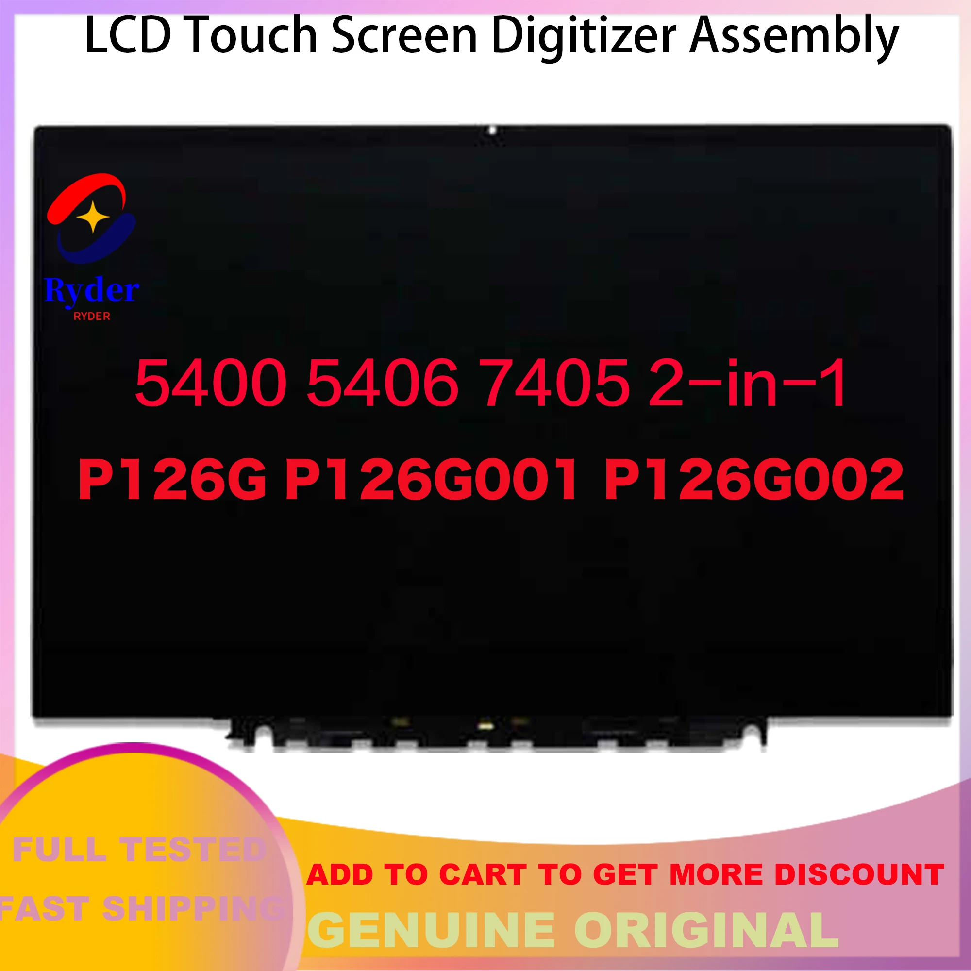 New 14-inches FHD For Dell Inspiron 5400 5406 7405 2-in-1 P126G P126G001 P126G002 Touch LCD Screen Display Assembly Replacement