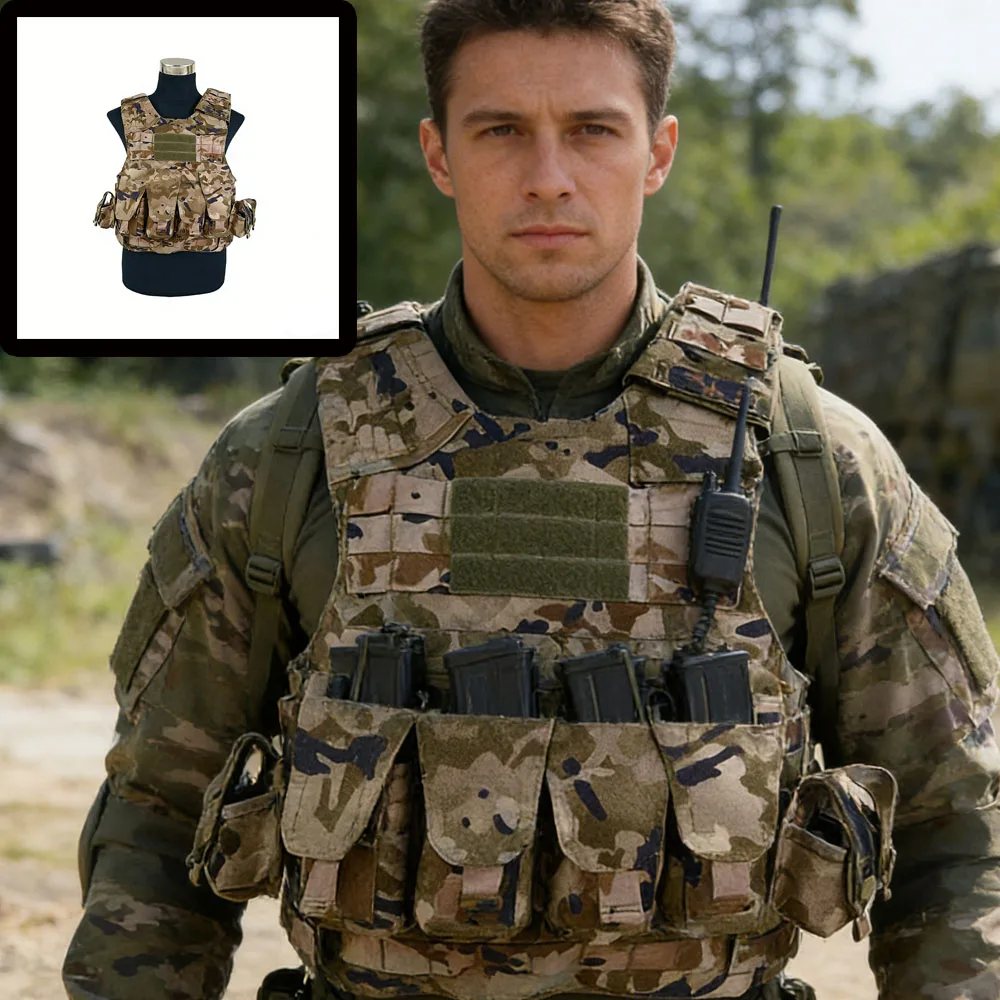 

Professional Tactical Modular System Vest Set Military Combat Body with Mag Pouches Outdoor Training Army War Hunting Gear
